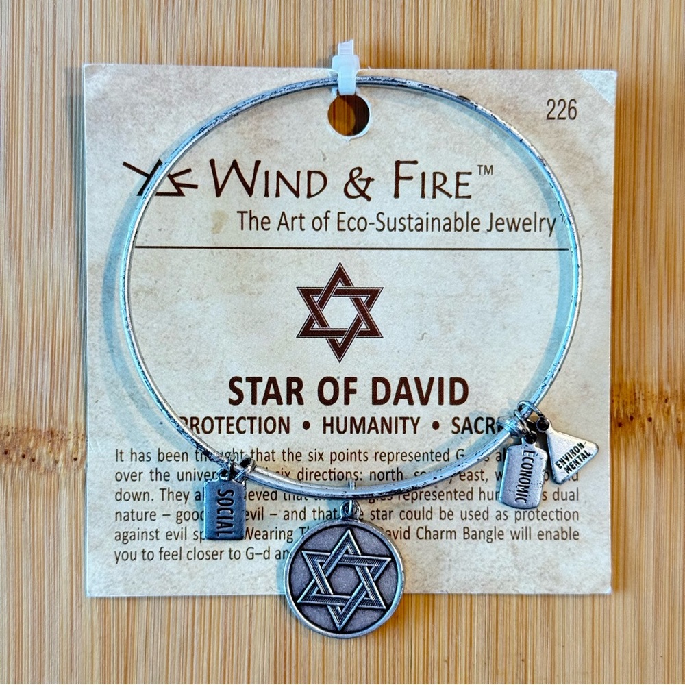 Wind & Fire Silver Star of David Bracelet